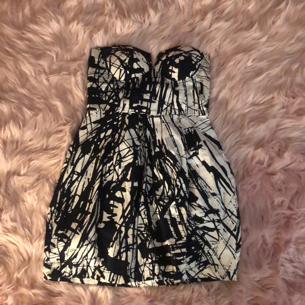 Black and White Strapless